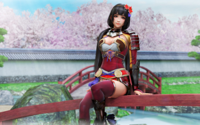 Обои картинки фото 3д графика, фантазия , fantasy, взгляд, фон, девушка