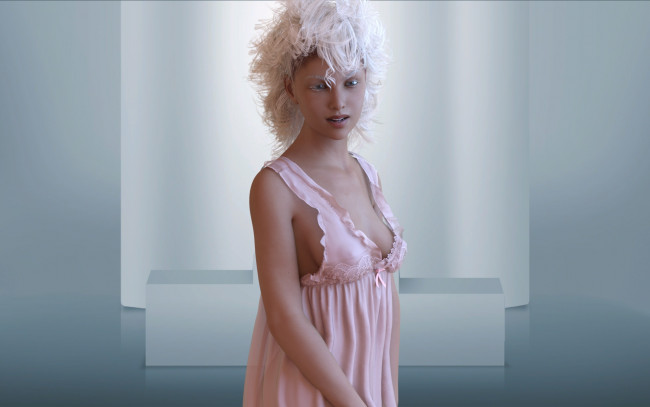 Обои картинки фото 3д графика, люди , people, фон, взгляд, девушка