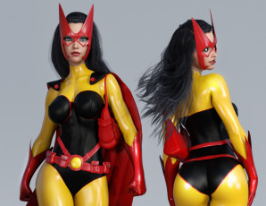 Картинка 3д+графика люди+ people фон взгляд девушка