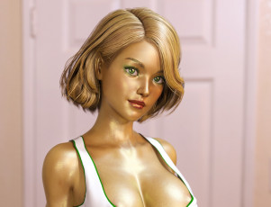 Картинка 3д+графика люди+ people фон взгляд девушка