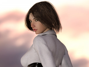 Картинка 3д+графика люди+ people фон взгляд девушка