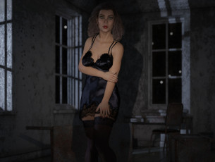 Картинка 3д+графика люди+ people фон взгляд девушка