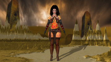 Картинка 3д+графика фантазия+ fantasy взгляд девушка фон