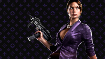 Картинка видео+игры saints+row+iv фон девушка узи