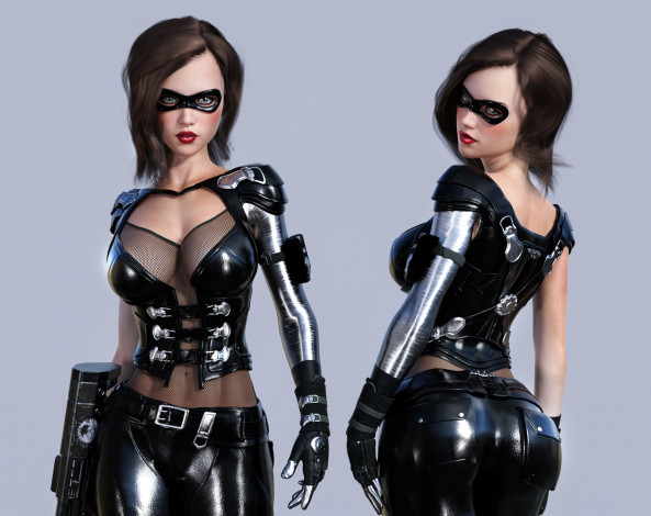 Обои картинки фото 3д графика, люди , people, фон, взгляд, девушка