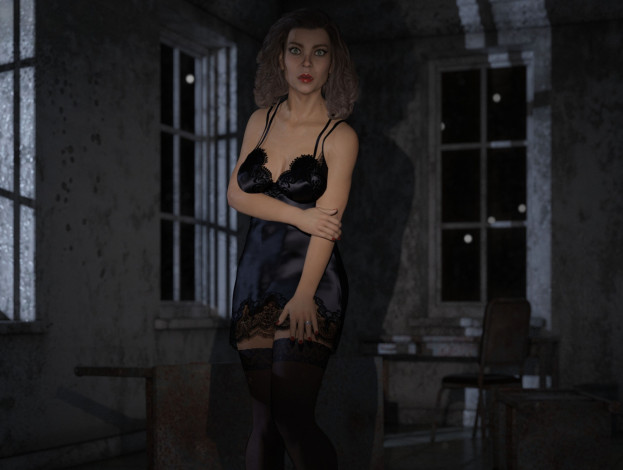 Обои картинки фото 3д графика, люди , people, фон, взгляд, девушка