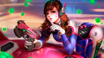 обоя видео игры, overwatch, d, va