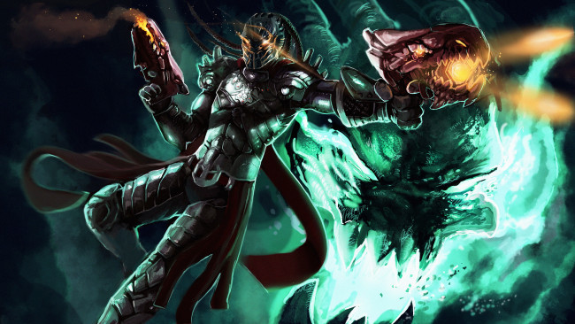 Обои картинки фото видео игры, league of legends, мужчина, фон, униформа, маска, оружие