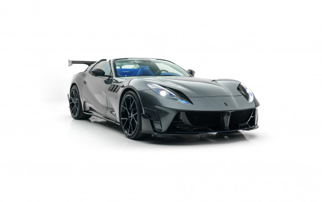 Обои картинки фото mansory stallone ferrari 812 gts 2021, автомобили, ferrari, 2021, mansory, stallone, gts, 4k, supercar, 812, black, sports, coupe, тюнинг, феррари, итальянские, спорткар