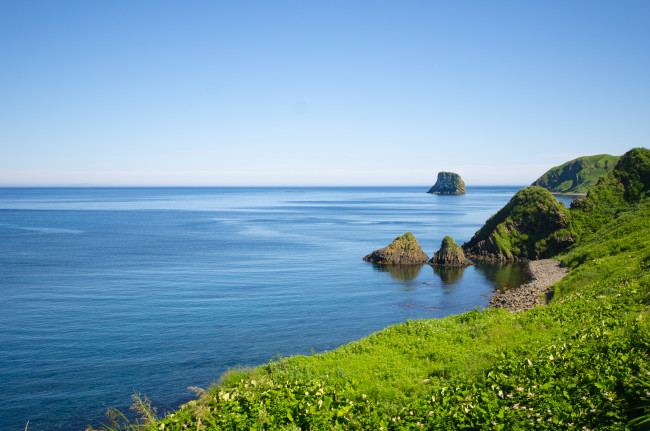 Обои картинки фото монерон, природа, побережье, россия, сахалин, остров, море, берег