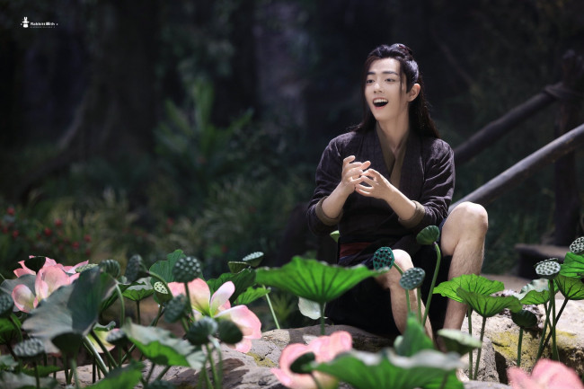 Обои картинки фото кино фильмы, the untamed, вэй, усянь, лотосы