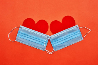 обоя праздничные, день святого валентина,  сердечки,  любовь, сердечки, маски