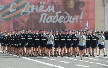 Картинка праздничные день+победы парад девушки строй