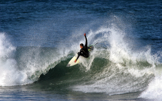 Обои картинки фото спорт, серфинг, серфер, море, волна, серф