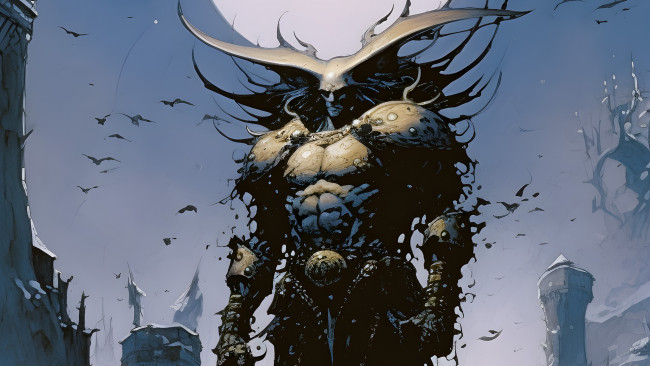 Обои картинки фото фэнтези, существа, рогатое, существо