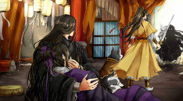 Картинка аниме mo+dao+zu+shi вэнь нин цзян чэн цзинь лин собака