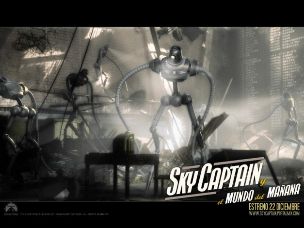Обои картинки фото sky, captain, and, the, world, of, tomorrow, кино, фильмы