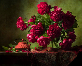 Картинка nikonchuk dasha летний вечер цветы пионы