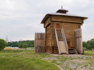 Картинка башня братского острога города исторические архитектурные памятники коломенское