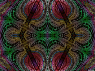 Картинка 3д графика fractal фракталы узор цвета