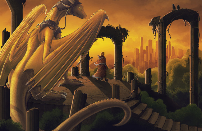 Обои картинки фото фэнтези, драконы, крылья