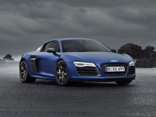 обоя автомобили, audi, au-spec, plus, 2013г, синий, r8, v10