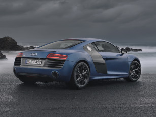 Картинка автомобили audi синий r8 v10 2013г plus au-spec