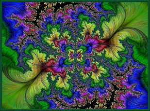 Картинка 3д+графика фракталы+ fractal фон узор цвета