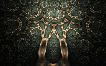 Картинка 3д+графика фракталы+ fractal цвета фон узор