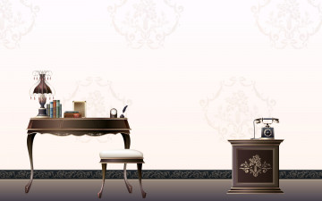 Картинка векторная+графика мебель комната