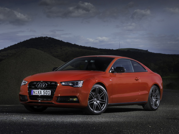 Обои картинки фото автомобили, audi, quattro, 2-0t, a5, красный, s-line, competition, coupе, au-spec