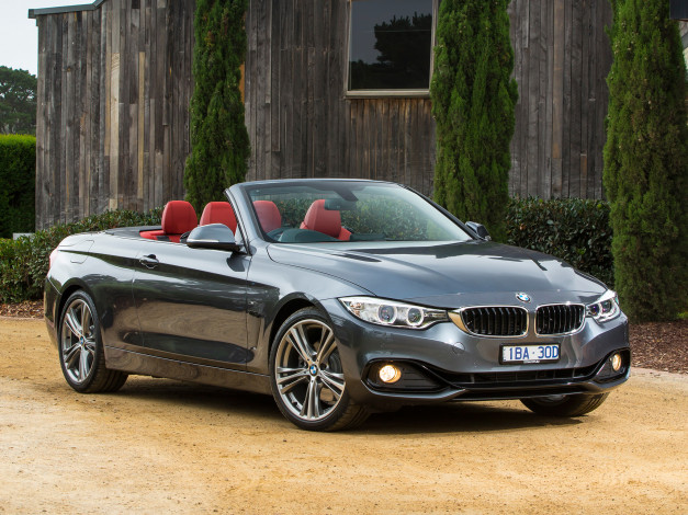 Обои картинки фото автомобили, bmw, темный, 2014г, f33, au-spec, line, sport, cabrio, 428i