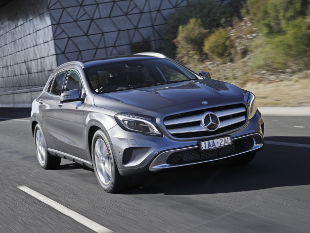 Обои картинки фото автомобили, mercedes-benz, 2014г, x156, cdi, au-spec, gla, 200, серый