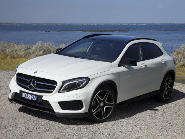 Обои картинки фото автомобили, mercedes-benz, au-spec, sport, package, amg, gla, 200, cdi, светлый, 2014г, x156