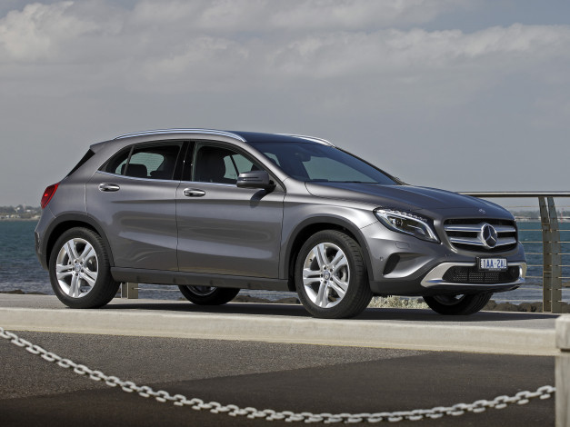 Обои картинки фото автомобили, mercedes-benz, серый, x156, 2014г, au-spec, cdi, 200, gla
