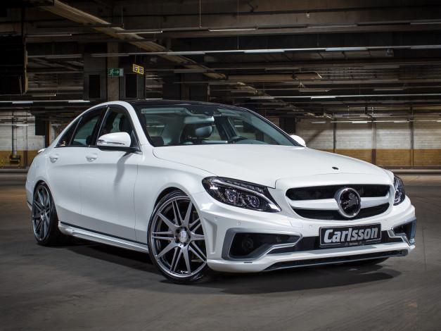Обои картинки фото автомобили, mercedes-benz, светлый, 2014г, w205, carlsson, с-klasse