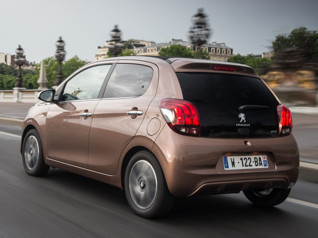 Обои картинки фото автомобили, peugeot, 2014г, 5-door, top, 108