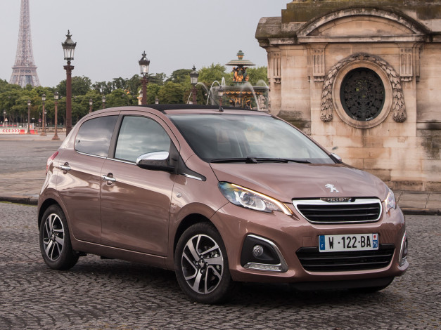 Обои картинки фото автомобили, peugeot, 2014г, top, 5-door, 108