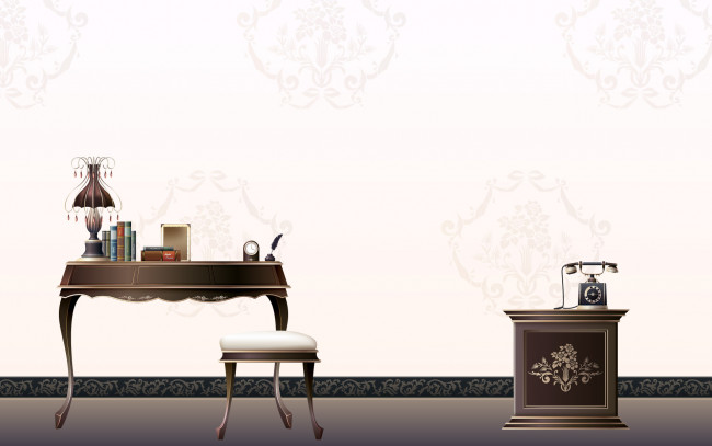 Обои картинки фото векторная графика, мебель, комната