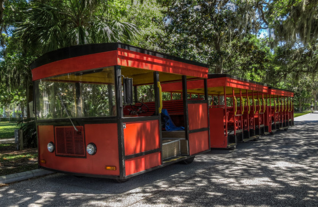 Обои картинки фото техника, другое, транспорт, парк, вагончики