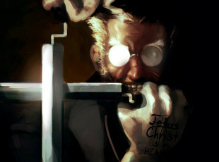 Картинка аниме hellsing leopinheiro мужчина alexander anderson anime очки перчатки арт