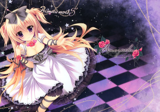 Картинка аниме unknown +другое девочка shiramori yuse розы цветы арт