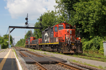 Картинка техника поезда железная дорога рельсы локомотив состав