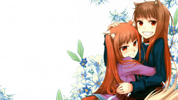 Картинка аниме spice+and+wolf девушки цветы арт koume keito ayakura juu horo spice and wolf