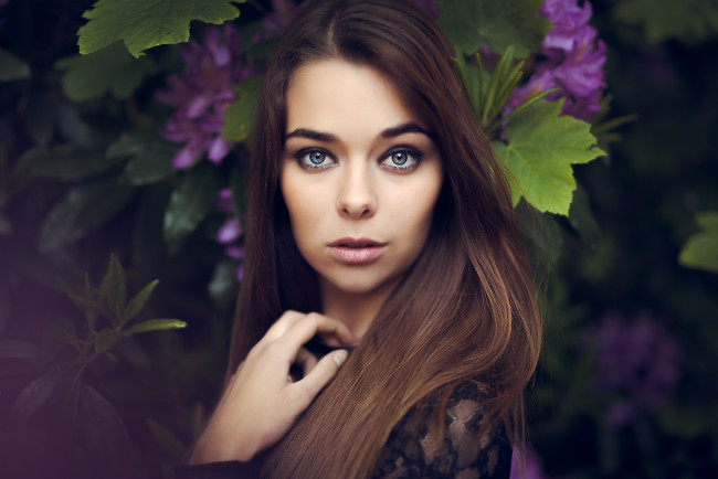 Обои картинки фото девушки, -unsort , лица,  портреты, глаза, взгляд, портрет