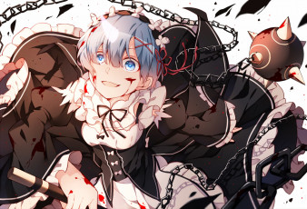 Картинка аниме re +zero+kara+hajimeru+isekai+seikatsu фон взгляд девушка
