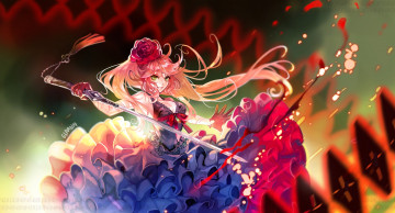 Картинка аниме оружие +техника +технологии меч девушка