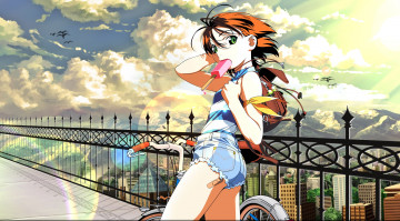 Картинка starship+girl+yamamoto+yohko аниме взгляд девушка фон