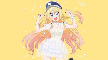 Картинка аниме nisekoi фон взгляд девушка