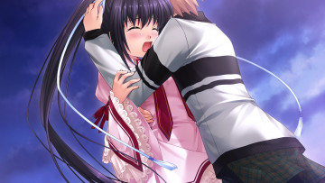 Картинка аниме rewrite взгляд девушка фон